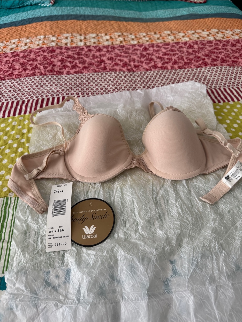 Wacoal Light Nude Body Suede Lightly Padded T-Shirt Bra